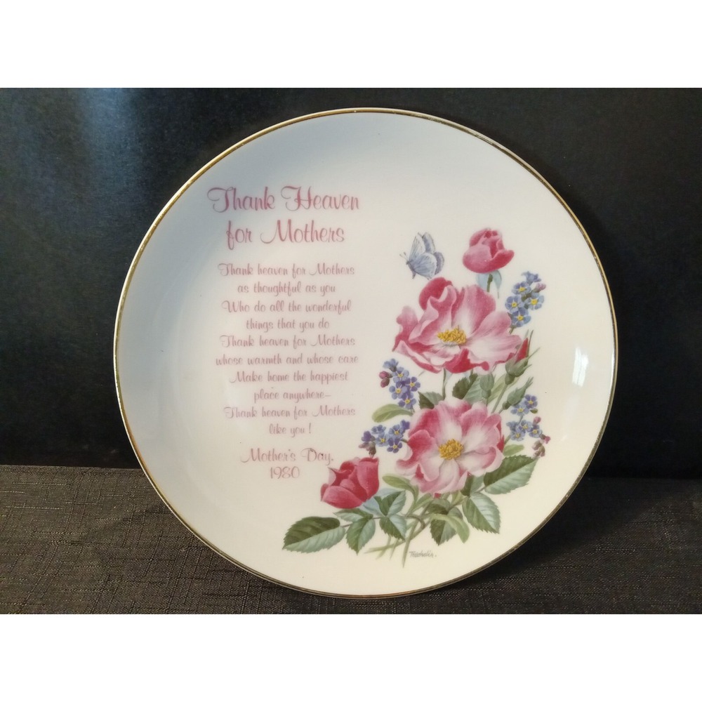 Vintage 1980 Anne Marie Trechslin Mothers Day Collector Plate American Greetings